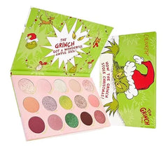 ColourPop x The Grinch How The Grinch Stole Christmas Eyeshadow Palette Limited Edition 15 Pan Eye Makeup Palette with 5 Buildable & Blendable Finishes High-Pigment, Long Lasting Formula (0.63 oz)