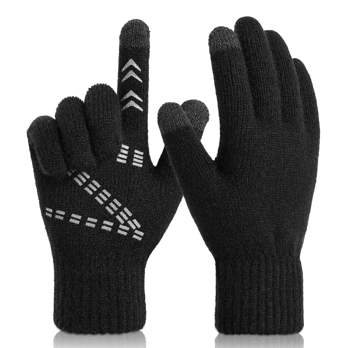TERRIFI Winter Gloves for Men and Women, Thermal Gloves with Touch Screen Finger, Windproof Warm Glove for Cold Weather, for Driving, Running, Cycling, Hiking