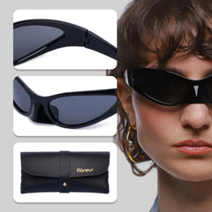 Flaneur Stylish Polarized Sunglasses for Women & Men Square-Frame - UV Protection, Lightweight, Scratch-Resistant, Trendy Eyewear & Accessories for Ladies UV400