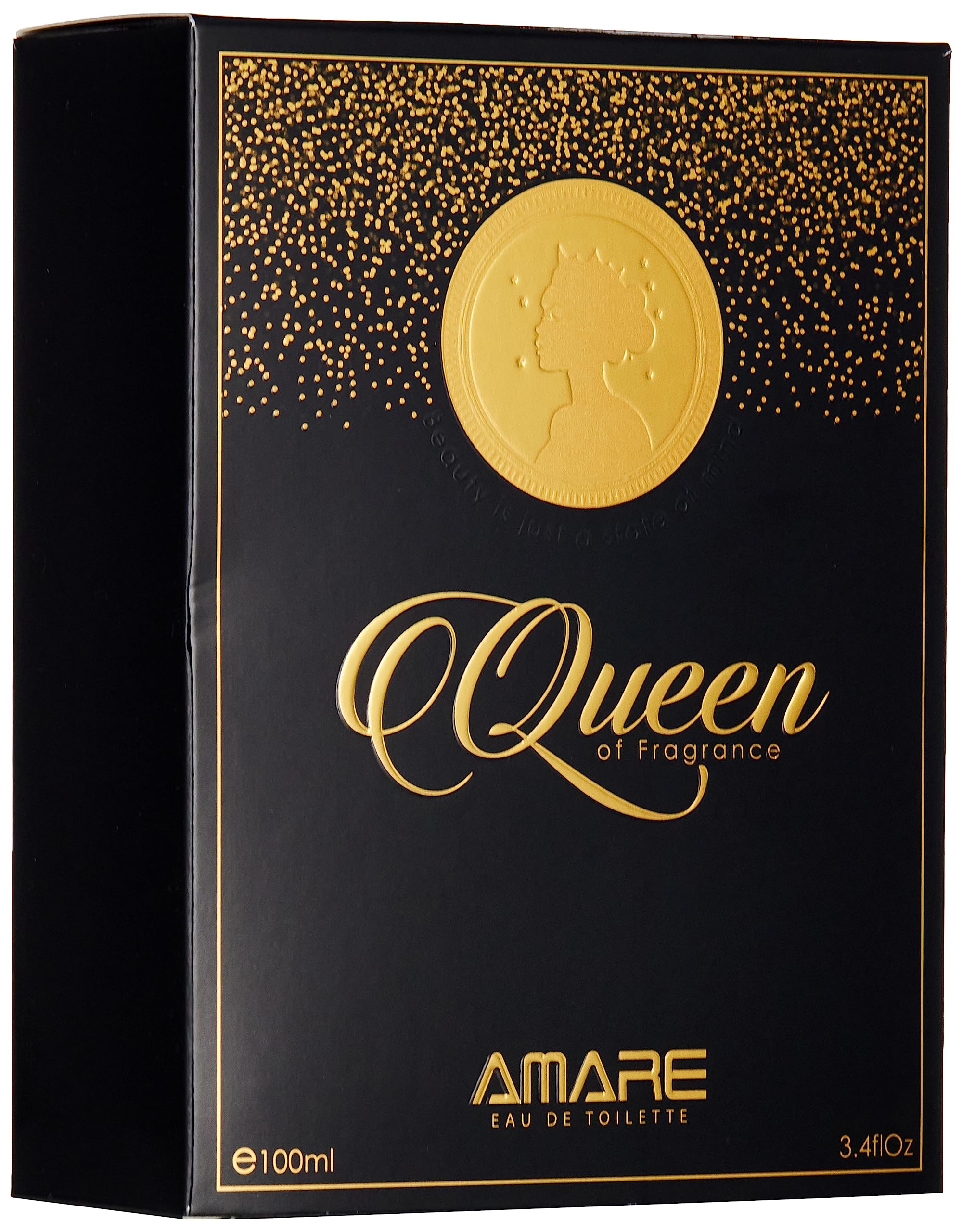 Queen By Amare: Eau de Toilette Spray | EDT Women's Fragrance | Cologne for Women | Perfume for Women | Fruity and Peach Fragrance | Long-lasting Perfume for Women | Ideal Gift | 100ml