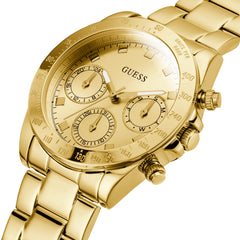 GUESS 36mm Multifunction Stainless Steel Watch with Crystals, Silver Tone, NS, GW0314L1