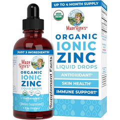 MaryRuth's Organic Liquid Zinc Supplement, Immune Support, Antioxidant, 4oz | Immune Support, Skin Health, Antioxidant, Cellular Metabolism, Zinc Sulfate