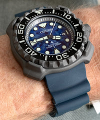 Citizen Men's Analogue Eco-Drive Watch with a Rubber Band Promaster Marine