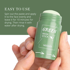 Rictex Green Tea Stick Mask Purifying Clay, Face Moisturizer, Oil Control, Deep Cleansing & Nourishing for Women and Men with All Skin Types