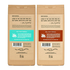 Dr. Squatch NEW Body Wash for Men with Nourishing, Natural Ingredients | No Paraben, Phthalate, Sulfate | All Day Moisture | Long Lasting Scent | Coconut Castaway & Wood Barrel Bourbon (14 oz, 2-Pack)