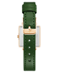 Anne Klein Women's Solar Powered Watch with Analog Display and Leather Bracelet AK3896RGGN, Green