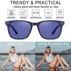 Joopin Polarized Sunglasses for Women UV Protection Classic Square Vintage Shades of Men Driving Fishing Traveling Lightweight Glasses