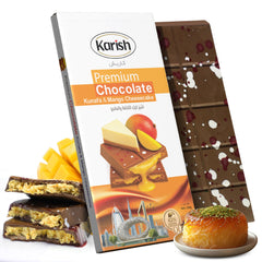 Karish Viral Dubai Chocolate Kunafa & Mango Cheesecake 190g - Fruity Gourmet Chocolate - Rich Cocoa & Tropical Arabic Dessert