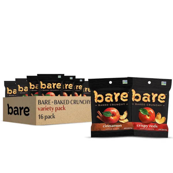 Bare Baked Crunchy, Fruit Variety Pack, 0.53 Ounce (Pack of 16)