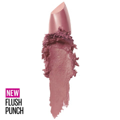 Maybelline Color Sensational Lipstick, Lip Makeup, Cream Finish, Hydrating Lipstick, Flush Punch, Nude Pink,1 Count