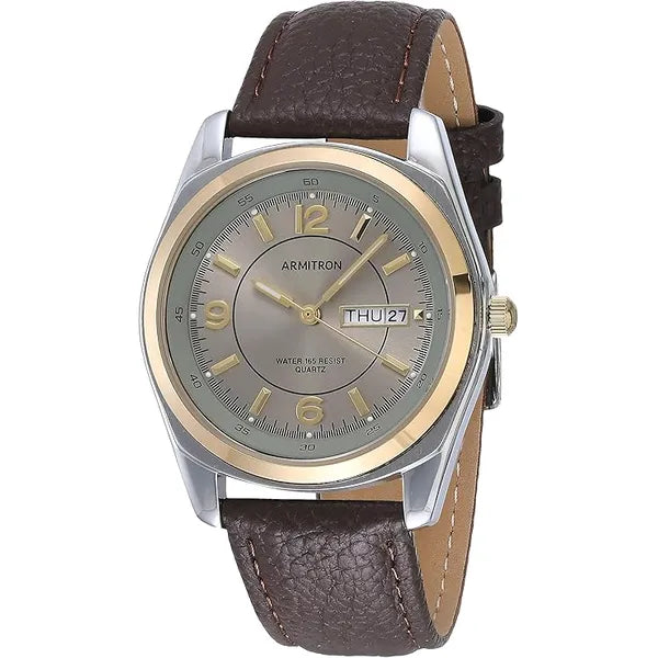 Armitron Men's Day/Date Leather Strap Watch