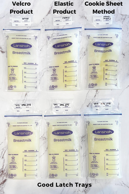 Good Latch Trays Magnetic Breastmilk Freeze Flat - Breastpump Accessory to Freeze Breast Milk Storage Bags Flat - (for Lansinoh, Up&Up, & Avent, Starter Set (2-6oz))