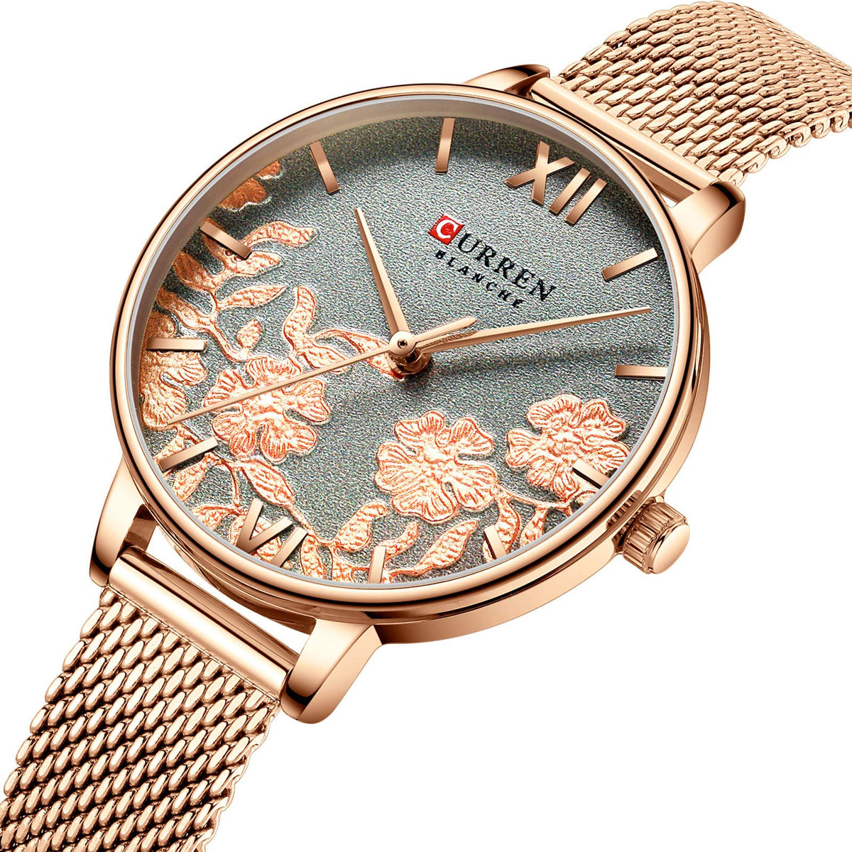 CURREN 9065 Ladies Stainless steel Casual Waterproof Small Dial Pattern Watch
