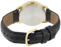 Timex Mens Quartz Watch, Analog Display And Leather Strap - Black/Gold