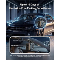 Baseus VD1 Pro 4K Solar Dash Cam – Dual Front & Rear, STARVIS Night Vision, GPS, 5GHz Wi-Fi, 32GB Card Included