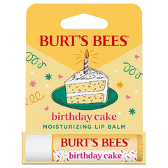 Burt's Bees Birthday Cake Lip Balm, Tint-Free, Natural Origin Lip Care, 1 Tube, 0.15 oz.