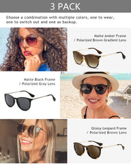 SUNGAIT Vintage Round Sunglasses for Women Men Classic Retro Designer Style