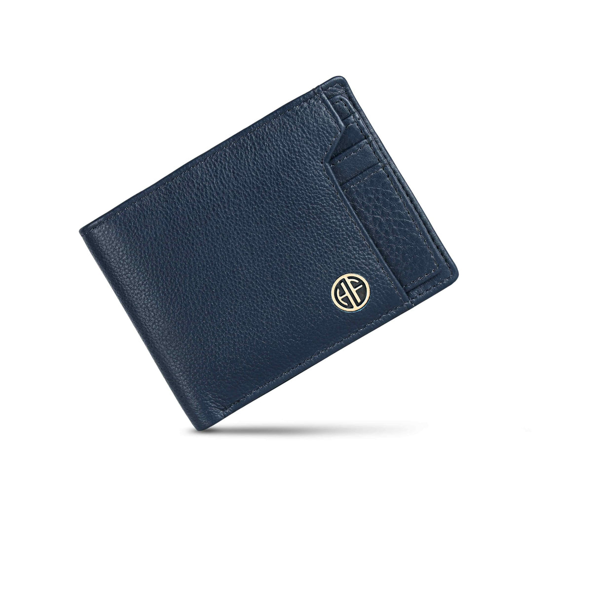 HAMMONDS FLYCATCHER Genuine Leather Wallet for Men - RFID Protected Leather Purse for Men, Money Purse for Men, Bi-Fold Wallet - 6 Card Slots, 1 Card Case, Coin Pocket, Hidden Pockets - Blue