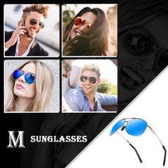 Aviator Sunglasses for Men Polarized Women-mxnx UV Protection Lightweight Driving Fishing Sports Mens Sunglasses MX208