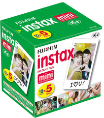 Fujifilm Instax Mini Instant Film, 5 x 10 Sheets - Packaging May Vary