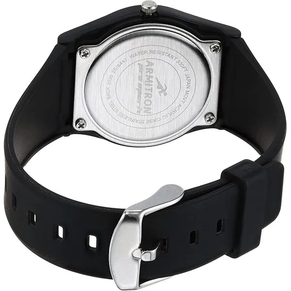 Armitron Sport Women's Easy to Read Resin Strap Watch, 25/6447, Black