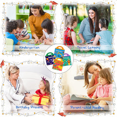 Mumoo Bear Reusable Sticker Books Toys for Kids - 4 Pack for Age 2 3 4 Year Old Boys Girls Toddlers, 3D Clear Animal Space Vehicles Dinosaur Sticker Book Educational Learning Toy Birthday Gifts