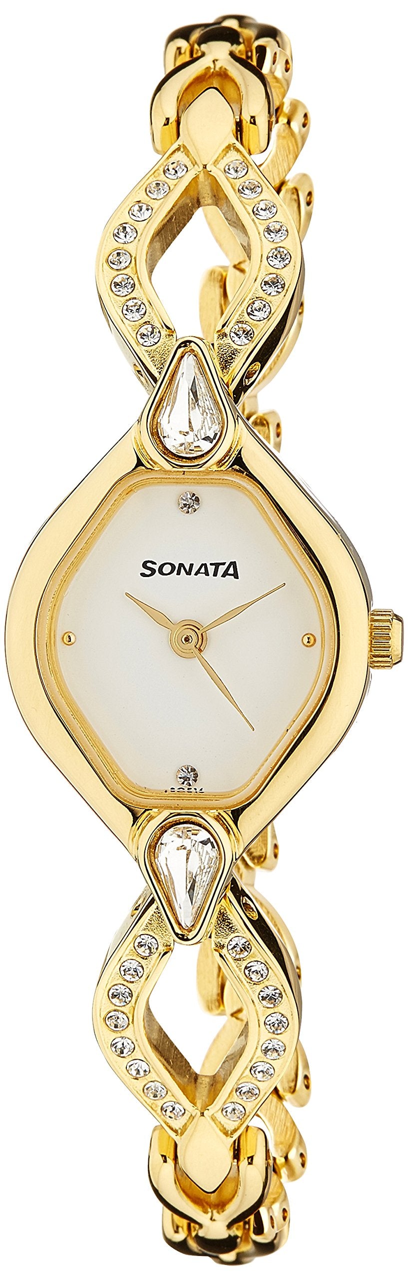 Sonata Sona Sitara Analog White Dial Women's Watch-NM8063YM03 / NL8063YM03/NP8063YM03
