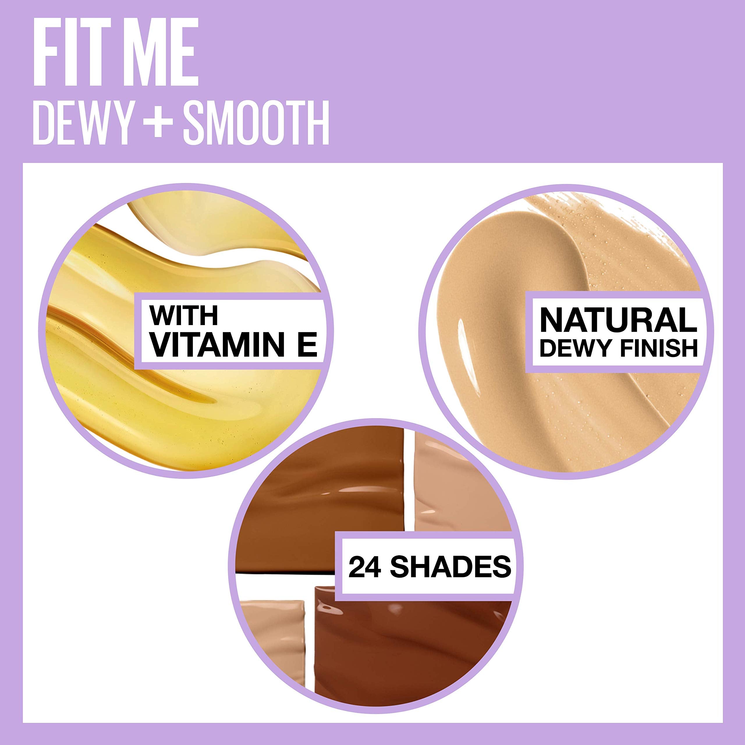 Maybelline New York Fit Me Dewy + Smooth Foundation (Pack of 2)