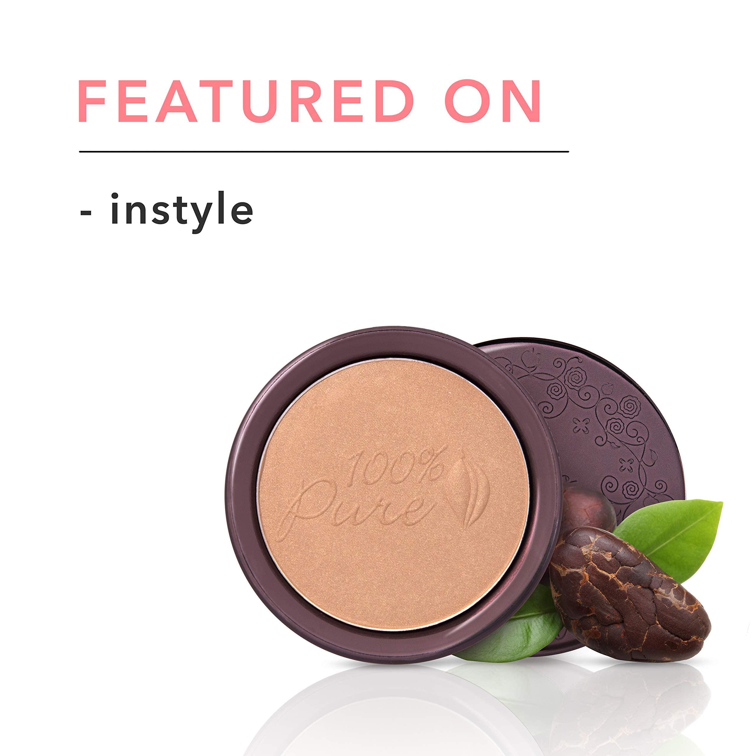 (Cocoa Gem) - 100% PURE Cocoa Pigmented Bronzer, Cocoa Gem, Bronzer Powder for Face, Contour Makeup, Soft Shimmer, Sun Kissed Glow (Light Peachy Brown w/Golden Undertones) - 10ml