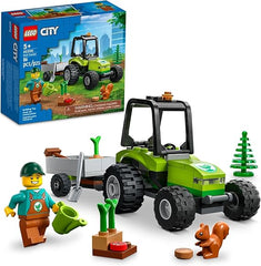 Lego 60390 City Small Tractor, Toy Tractor with Trailer, Vehicle for Farm Set with Gardener Mini Figure & Animal Figure, Construction Toy from 5 Years