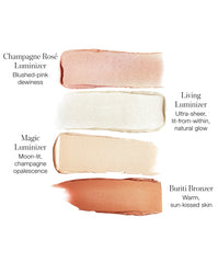 RMS Beauty Living Luminizer Glow Quad Mini Palette - Travel-Friendly Cream Luminizer & Bronzer Set - Coconut Oil & Vitamin E for Glowing Skin (0.08 oz)