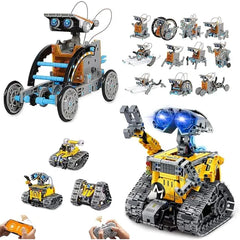 Sillbird Bundle 2 Items Sillbird Solar Robot Toys & Robot Building Kit with Remote Control for Boys Ages 8-14, Christmas STEM Robotics Technic Toy, Birthday Creative Gifts for Kids