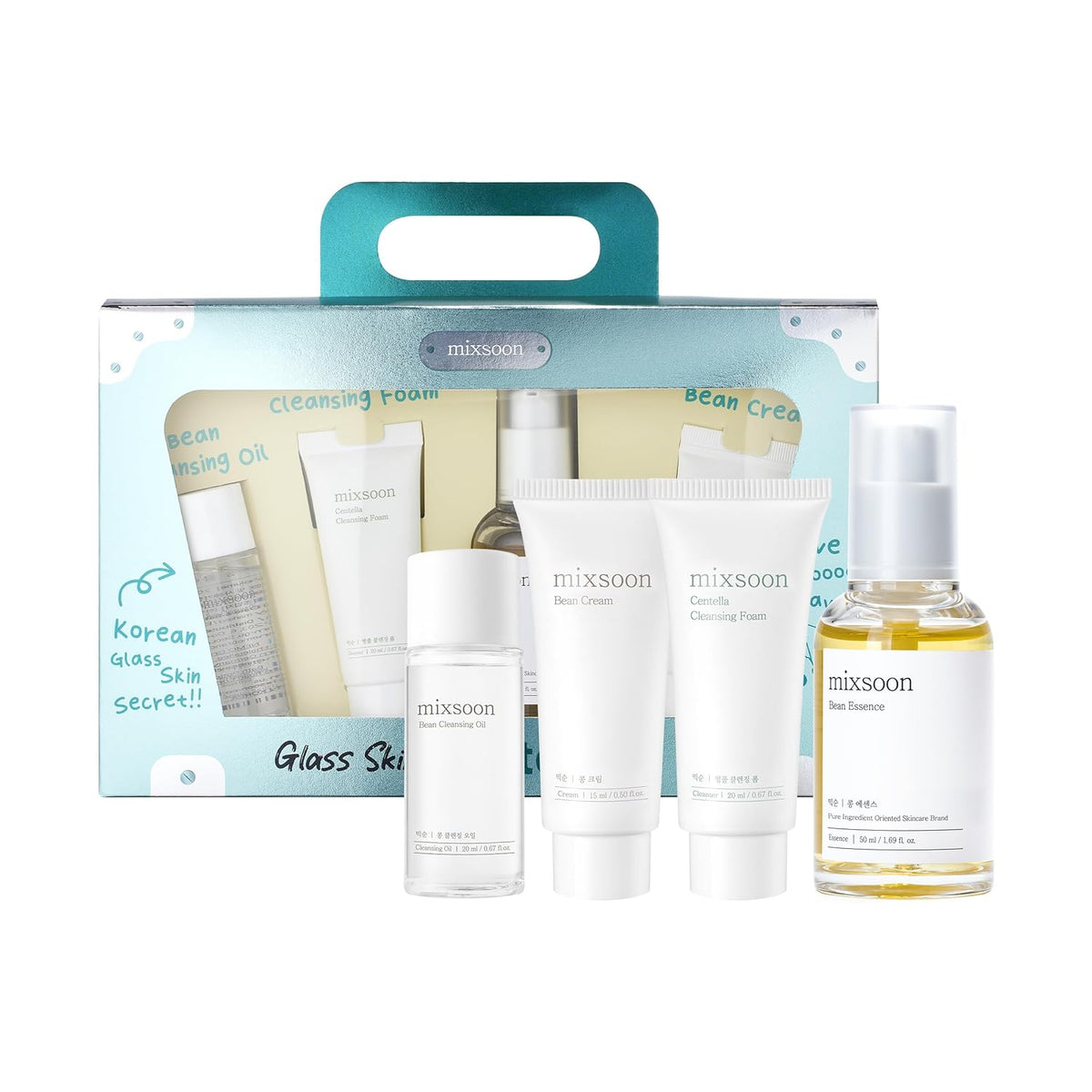 Mixsoon Glass Skin Suitcase Set – 4-Piece Best-Seller Skincare Kit for Glowing Skin