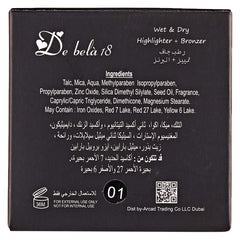 De Bela 18 Wet & Dry Highlighter and Bronzer - 1.36 oz, 01