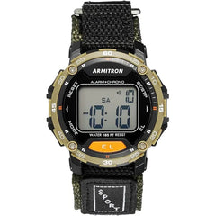 Armitron Sport Men's Digital Nylon Strap Watch, 40/8318, Black/Dark Green