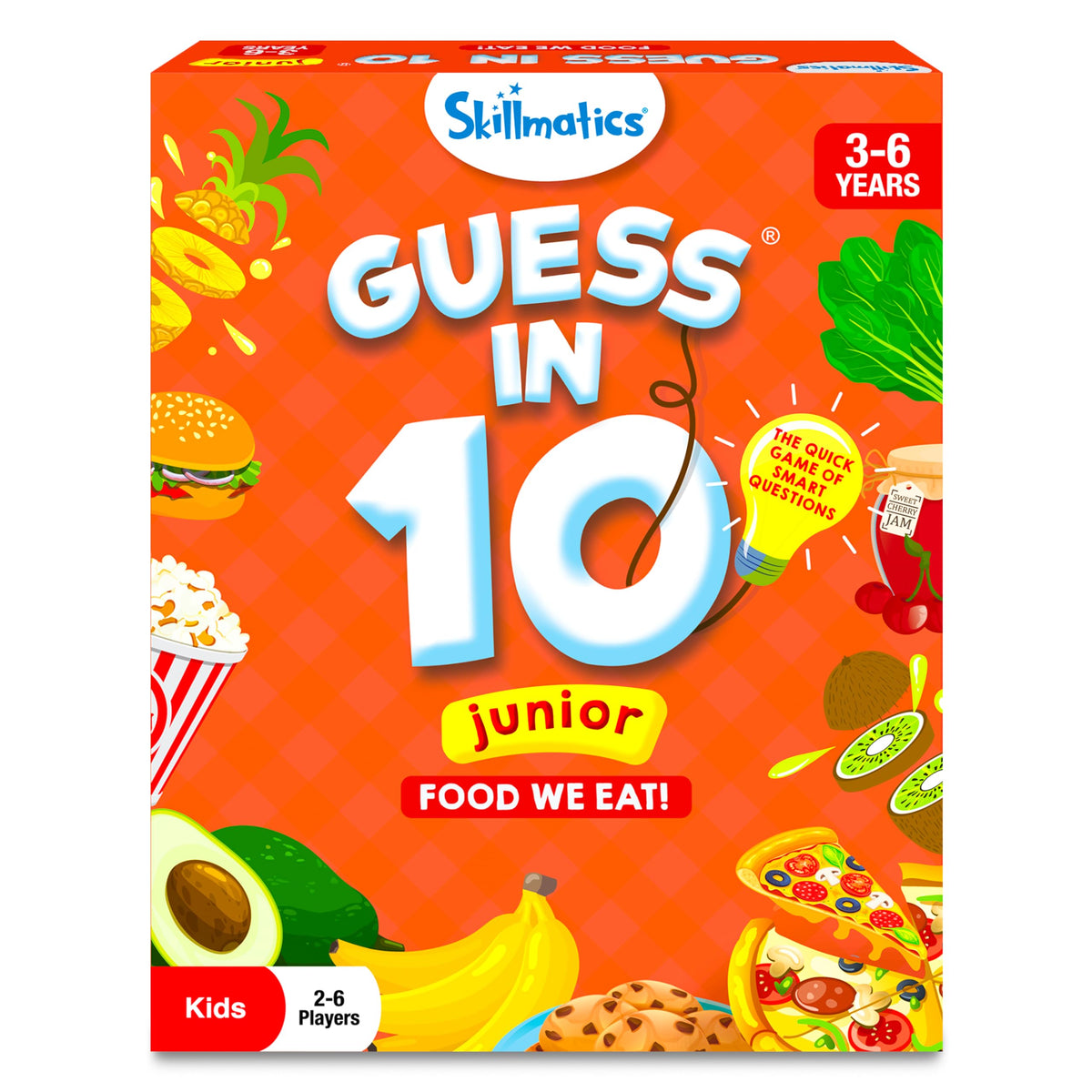 Skillmatics Guess in 10 Junior Food We Eat for Kids, Boys, Girls, and Families Who Love Card Games, Board Games and Educational Toys, Travel Friendly, Gifts for Ages 3, 4, 5, 6
