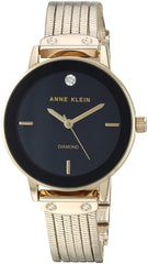 Anne Klein Women's AK/3220 Diamond-Accented Chain Bracelet Watch