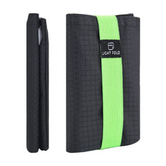 LIGHT FOLD Slim Minimalist Wallets for Men Trifold Nylon Card Holder Men's Wallet Ultra Thin & Stylish Design Front Pocket Wallet with RFID Blocking Hold Up to 12 Cards & Cash - Green