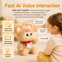 AI-Powered Plush Toy 11.8-Inch Interactive Talking Stuffed Animal Companion