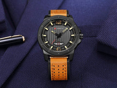 Curren Casual Watch For Men Analog Leather - 8293