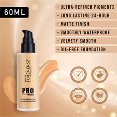 Forever52 Daily Life Pro Artist Ultra Definition Long Lasting Waterproof Full Coverage Liquid Matte Foundation For Normal Skin, 60Ml