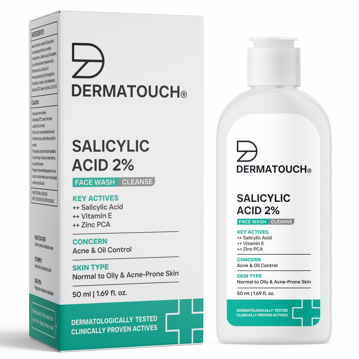 DERMATOUCH Salicylic Acid 2% Face Wash For Acne & Oil Control Suitable to All Skin Types For both Men & Women 50 ml Pack of 1