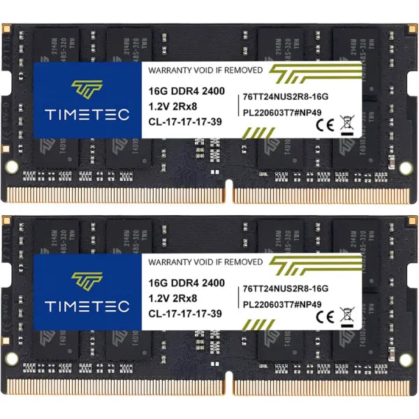 Timetec Premium 32GB Kit (2x16GB) DDR4 2400MHz CL17 SODIMM Laptop Memory RAM