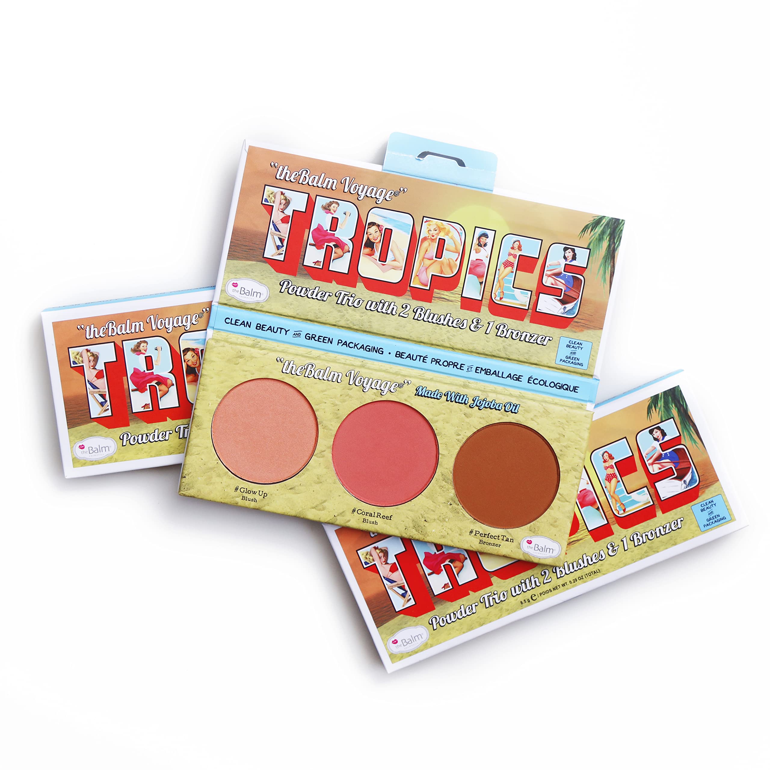 theBalm Voyage Tropics Powder Trio with 2 Blushes & 1 Bronzer