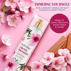 Bodycology Long-Lasting Fragrance Body Mist, Cherry Blossom, 8 fl oz