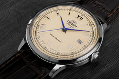 Orient Men's '2nd Gen. Bambino Ver. 2' Japanese Automatic Stainless Steel and Leather Dress Watch