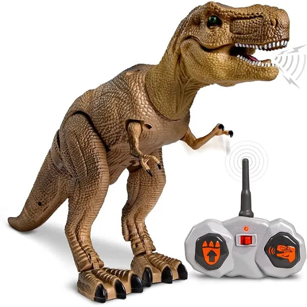 Discovery Remote Control T Rex Dinosaur Realistic Jurassic RC Action Figure with Walking Legs, Roaring Sounds, Chomping Mouth Dinosaur Toys for Kids Boys Toys RC Car Gift Fun Dino for Ages 6+