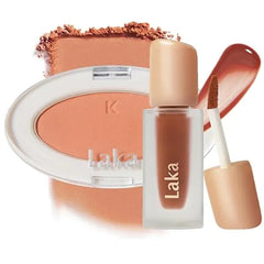 Laka Blush and Lip Duo Love Silk Blush #704 Nunnu & Fruity Glam Tin #108 Salty