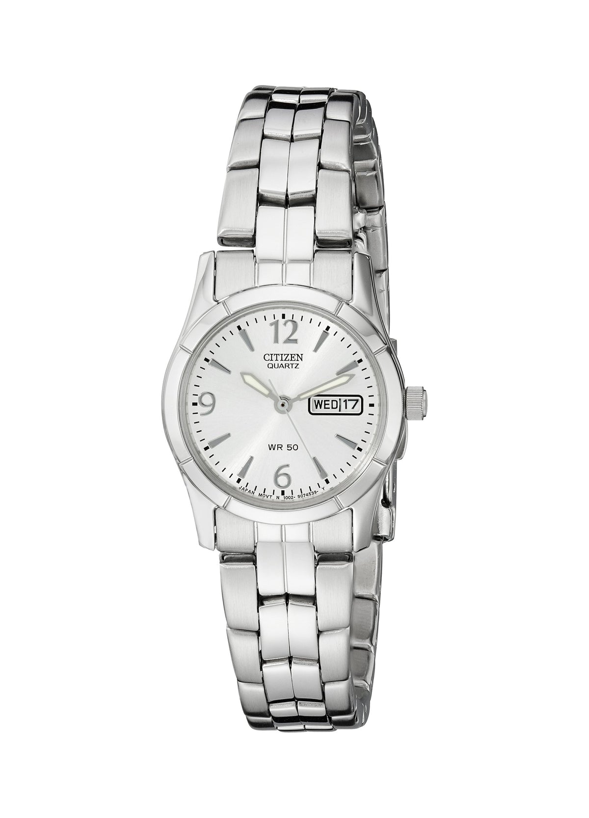 Citizen Quartz Womens Watch, Stainless Steel, Classic, Silver-Tone (Model: EQ0540-57A), Silver-Tone, Movement