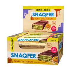 Snaq Fabriq Snaqfer Dubai Collection Chocolate Wafer with Pistachio & Kunafa No Sugar Added - 12x45g